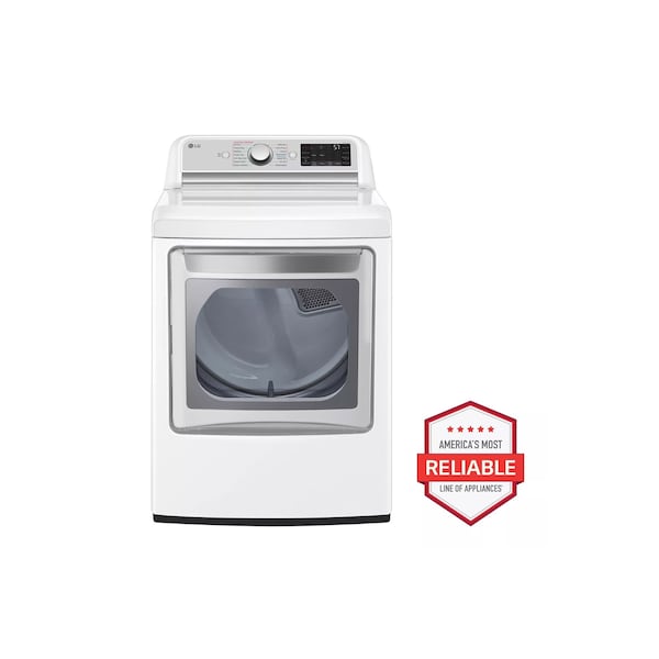 Lg 7.3 cu. ft. Ultra Large High Efficiency Gas Steam Dryer with EasyLoad Door and WiFi Connectivity DLGX7901WE - main